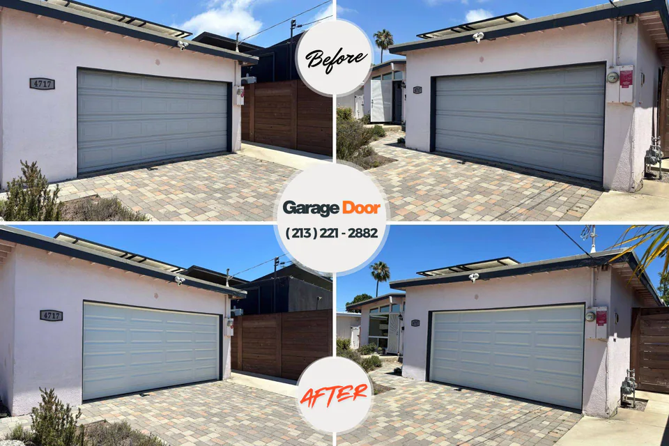 Before and after: garage door repair Portland, TN